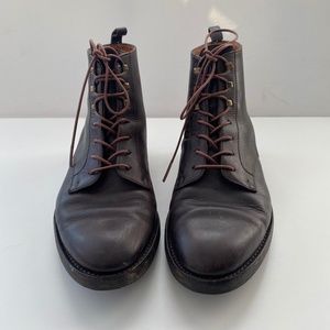 Authentic Robert Clegerie Brown Leather Lace up Ankle Boots